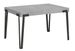 Petite table extensible rectangulaire 4 à 10 personnes bois gris béton et pieds métal anthracite L 130 à 234 cm Konta - Photo n°4