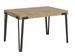 Petite table extensible rectangulaire bois clair et pieds métal anthracite L 130 à 234 cm Konta - Photo n°3