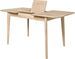 Petite table rectangulaire extensible 120 à 160 cm en bois de chêne blanchi Franka - Photo n°1