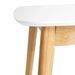 Petite table rectangulaire extensible blanc brillant et pieds naturel Askin 120 à 150 cm - Photo n°8
