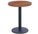 Petite table ronde SNOKA - Bois marron et acier noir - Photo n°1