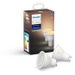 PHILIPS HUE Pack de 2 ampoules White Ambiance - 5,5 W - GU10 - Bluetooth - Photo n°1