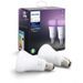 PHILIPS HUE Pack de 2 ampoules White & Color Ambiance - 10 W - E27 - Bluetooth - Photo n°1