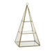Photophore pyramide verre et métal doré Narsh - Photo n°1
