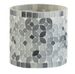 Photophore verre mosaïque gris Marino H 9 cm - Photo n°1
