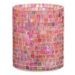 Photophore verre rose à mosaïque Veeda H 15 cm - Photo n°1