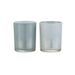 Photophores verre blanc et bleu Marino H 12 cm - Lot de 2 - Photo n°1