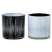 Photophores verre noir et blanc Bialli H 15 cm - Lot de 6 - Photo n°1