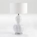 Pied de lampe en céramique blanc Diana H 56 cm - Photo n°1