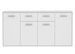Buffet bas 4 portes 4 tiroirs - Blanc mat - L 162,3 x P 34,2 x H 88,1 cm - Photo n°4