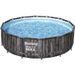 Piscine hors sol BESTWAY Steel Pro Max ronde - Décor bois - 427 x 107 cm - Photo n°1