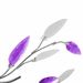 Plafonnier avec bras en acrylique Violet et blanc 5ampoules E14 - Photo n°3