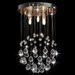 Plafonnier avec perles de cristal Argenté Sphère 3 ampoules G9 - Photo n°2