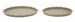 Plateau rond saturn gris colombe, lot de 2 pièces, ø 33 x 2 cm - 27,5 x 2 cm - Photo n°1