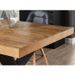 Table a manger de 6 a 8 personnes style industriel placage bois chene + pieds métal laqué noir - L 180 x l 90 cm - Photo n°4