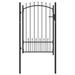 Portail de clôture avec pointes Acier 100x150 cm Noir - Photo n°1