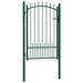 Portail de clôture avec pointes Acier 100x150 cm Vert 2 - Photo n°2