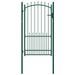 Portail de clôture avec pointes Acier 100x175 cm Vert - Photo n°1