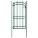 Portail de clôture avec pointes Acier 100x200 cm Vert - Photo n°1