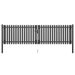 Portail de clôture de jardin Acier 4x1,25 m Anthracite - Photo n°1
