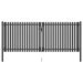 Portail de clôture de jardin Acier 4x1,7 m Anthracite - Photo n°1