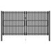 Portail de clôture de jardin Acier 4x2,5 m Anthracite - Photo n°1