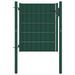 Portail de clôture PVC et acier 100x101 cm Vert - Photo n°1