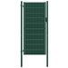 Portail de clôture PVC et acier 100x124 cm Vert - Photo n°1