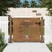 Portail de jardin 105x105 cm acier corten conception de l'arbre - Photo n°1