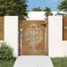 Portail de jardin 105x130 cm acier corten conception de l'arbre - Photo n°1