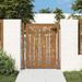Portail de jardin 105x130 cm acier corten design de bambou - Photo n°1
