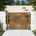 Portail de jardin 105x80 cm acier corten conception de l'arbre - Photo n°1