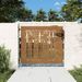 Portail de jardin 85x100 cm acier corten design de bambou - Photo n°1