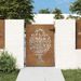 Portail de jardin 85x150 cm acier corten conception de l'arbre - Photo n°1