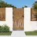 Portail de jardin 85x175 cm acier corten conception d'herbe - Photo n°1