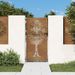 Portail de jardin 85x200 cm acier corten conception de l'arbre - Photo n°1