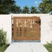 Portail de jardin 85x75 cm acier corten design de bambou - Photo n°1