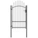 Portail de jardin Acier 1x2,2 m Noir - Photo n°1