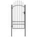 Portail de jardin Acier 1x2,5 m Noir - Photo n°1