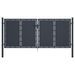 Portail de jardin Acier 300 x 125 cm Anthracite - Photo n°1