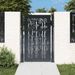 Portail de jardin anthracite 105x130 cm acier design de bambou - Photo n°1