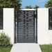 Portail de jardin anthracite 105x130 cm conception de carré - Photo n°1