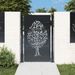 Portail de jardin anthracite 105x130cm acier conception d'arbre - Photo n°1