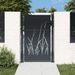 Portail de jardin anthracite 105x130cm acier conception d'herbe - Photo n°1