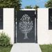 Portail de jardin anthracite 105x155cm acier conception d'arbre - Photo n°1