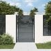 Portail de jardin anthracite 105x175 cm acier - Photo n°1