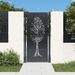 Portail de jardin anthracite 105x180cm acier conception d'arbre - Photo n°1