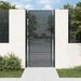 Portail de jardin anthracite 105x225 cm acier - Photo n°1