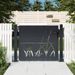 Portail de jardin anthracite 105x80 cm acier conception d'herbe - Photo n°1