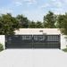 Portail de jardin anthracite 400x125 cm acier - Photo n°1